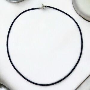 Steel‎ by Design Denim Necklace 18” Stainless Steel Clasp Blue